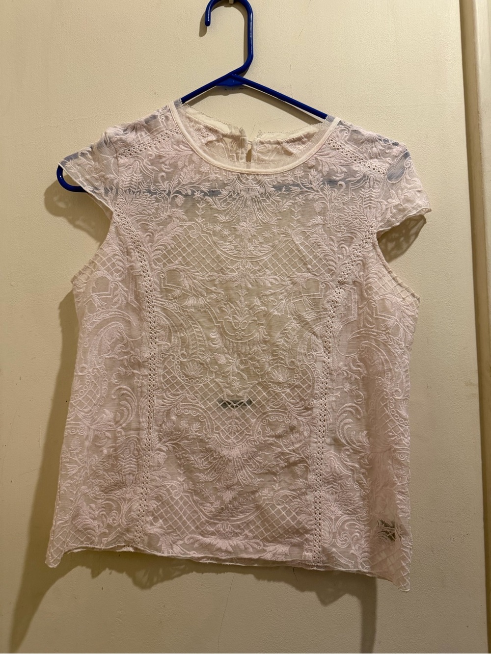 Dolce Vita Pale Pink Lace Cap-Sleeve Camisole